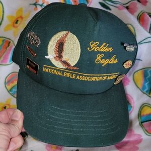 Vintage Golden Eagles National Rifle Association Of America Snapback Trucker Hat